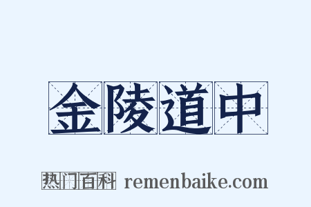 金陵道中是什么意思的图片